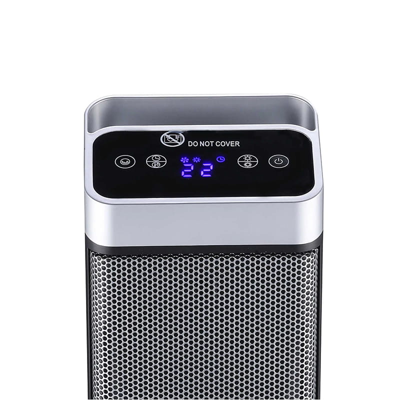 Ultra tenký keramický elektrický ohřívač černé a stříbrné Ultra tenký keramický elektrický ohřívač černé a stříbrné